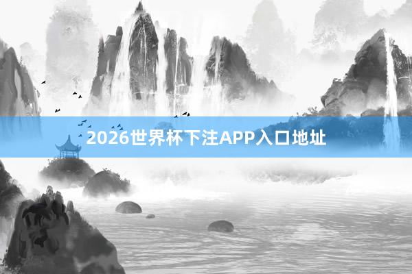 2026世界杯下注APP入口地址